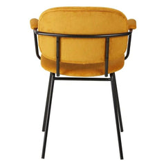 ZAGO Armchair Aston Black Metal Legs Corduroy Fabric