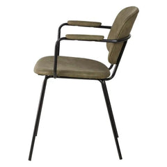 ZAGO Armchair Aston Black Metal Legs Suede Effect Fabric