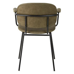 ZAGO Armchair Aston Black Metal Legs Suede Effect Fabric