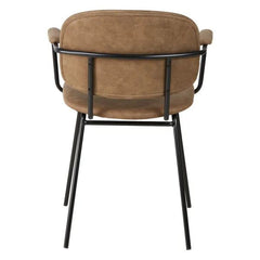 ZAGO Armchair Aston Black Metal Legs Suede Effect Fabric