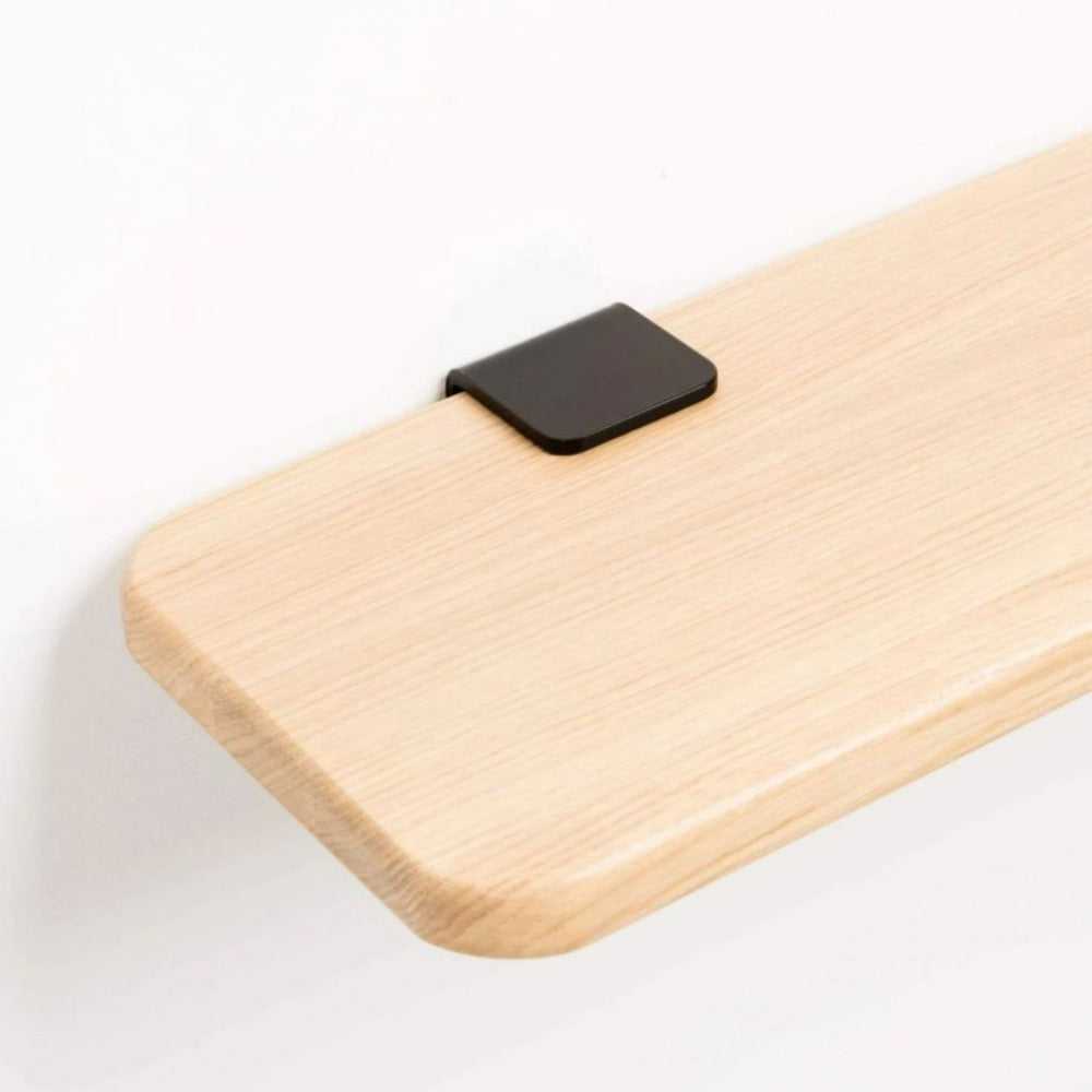 TIPTOE Bedside Table Oak Steel Brackets 33x27cm
