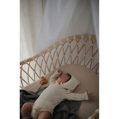 BERMBACH HANDCRAFTED Baby Crib Emil Rattan Vegan