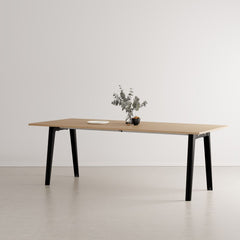 TIPTOE Dining Table New Modern Oak Steel Legs 220cm
