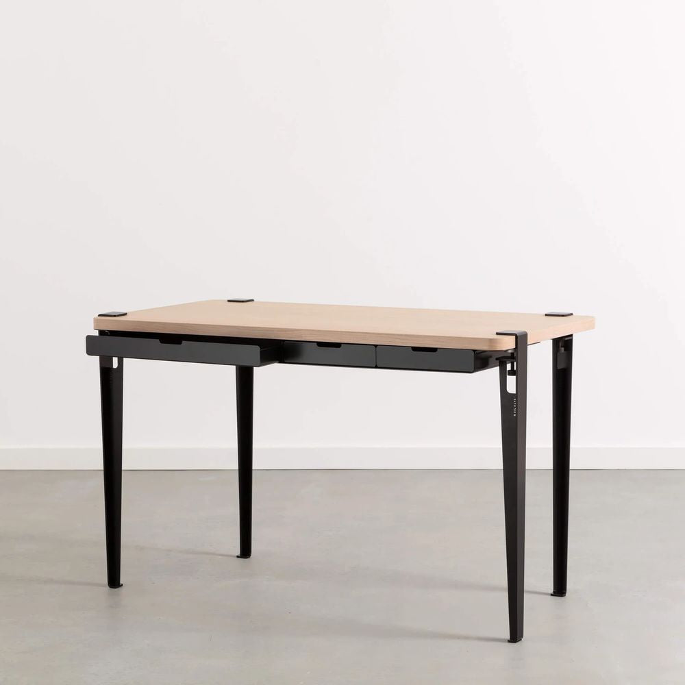 TIPTOE Desk Monochrome Oak Steel Legs 120cm