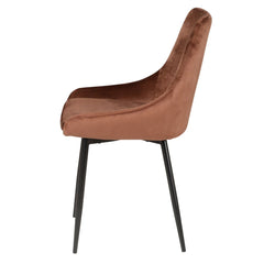 ZAGO Chair Bari metal legs velvet