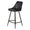 ZAGO Bar Stool Bari Black Metal Llegs Leatherette 67cm