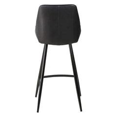 ZAGO Bar Stool Bari Black Metal Llegs Leatherette 67cm