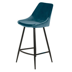 ZAGO Bar Stool Bari metal legs velvet 67cm