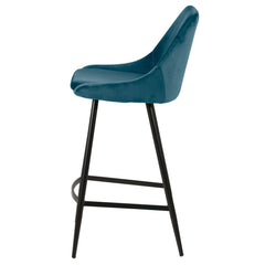 ZAGO Bar Stool Bari metal legs velvet 67cm