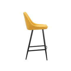 ZAGO Bar Stool Bari metal legs polyester fabric 67cm