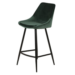 ZAGO Bar Stool Bari metal legs velvet 67cm