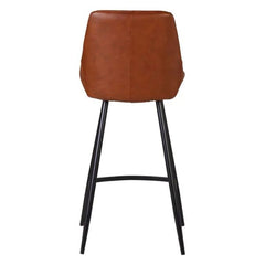 ZAGO Bar Stool Bari Black Metal Llegs Leatherette 67cm