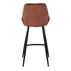 ZAGO Bar Stool Bari metal legs velvet 67cm