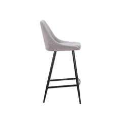 ZAGO Bar Stool Bari metal legs polyester fabric 67cm