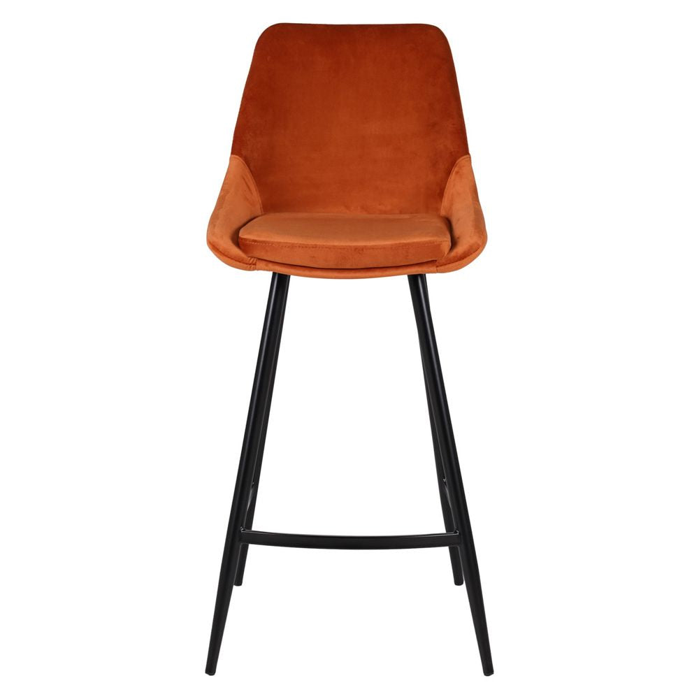 ZAGO Bar Stool Bari metal legs velvet 67cm