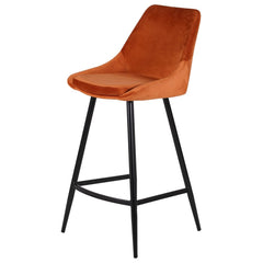 ZAGO Bar Stool Bari metal legs velvet 67cm