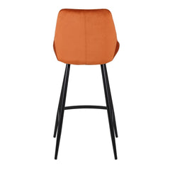 ZAGO Bar Stool Bari metal legs velvet 67cm