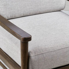 ZAGO Armchair Basil Light Grey Fabric Linen Ash Structure