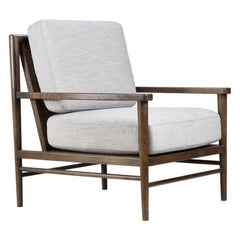 ZAGO Armchair Basil Light Grey Fabric Linen Ash Structure