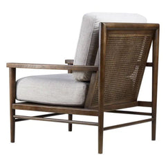 ZAGO Armchair Basil Light Grey Fabric Linen Ash Structure