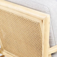 ZAGO Armchair Basil Light Grey Fabric Linen Ash Structure