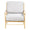 ZAGO Armchair Basil Light Grey Fabric Linen Ash Structure