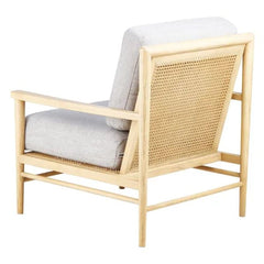 ZAGO Armchair Basil Light Grey Fabric Linen Ash Structure