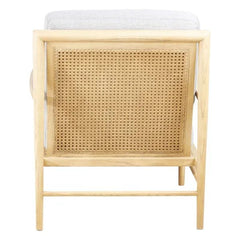 ZAGO Armchair Basil Light Grey Fabric Linen Ash Structure
