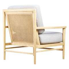 ZAGO Armchair Basil Light Grey Fabric Linen Ash Structure
