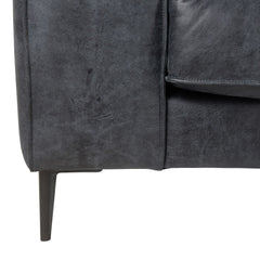 ZAGO Sofa 3-seater Brett metal legs cow leather