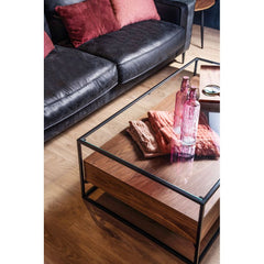 ZAGO Sofa 3-seater Brett metal legs cow leather