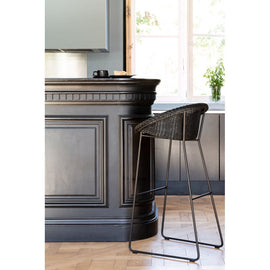 VINCENT SHEPPARD Bar Stool Joe Black Sled Base