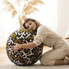 BLOON PARIS Inflated Seating Ball Pierre Frey Special Edition Majestic Black And Gold