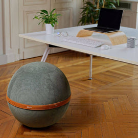 BLOON PARIS Inflated Seating Ball Corduroy Fabric Dark Green