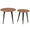 ZAGO Nested Side Tables Calypso walnut 40/50cm