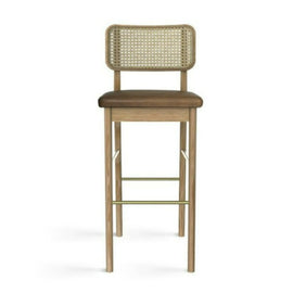 RED EDITION Bar Stool Cane Tabac Leather