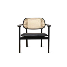 VINCENT SHEPPARD Lounge Chair Titus Black Oak Varnish/Padded Seat Black