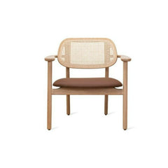 VINCENT SHEPPARD Lounge Chair Titus Natural Oak Varnish/Padded Seat Chestnut