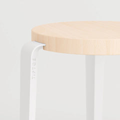 TIPTOE Stool Lou Beech Steel Legs 45cm