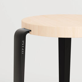 TIPTOE Stool Big Lou Beech Steel Legs 75cm