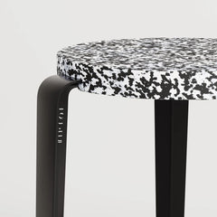 TIPTOE Stool Lou Recycled Plastic Macchiato Steel Legs 45cm