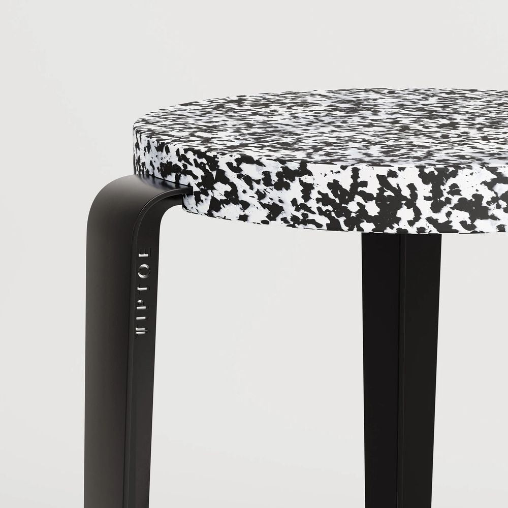 TIPTOE Stool Mi Lou Recycled Plastic Macchiato Steel Legs 66cm ...