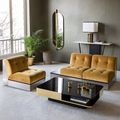 RED EDITION 3-Seat Sofa Stanley velvet with Tablet