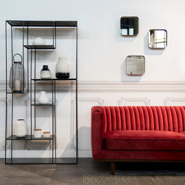 ZAGO Bookshelf Grayson steel 180cm black