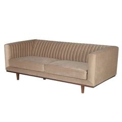 ZAGO Sofa 3-seater Dante Wood Legs Ivory Velvet