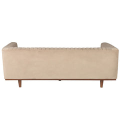 ZAGO Sofa 3-seater Dante Wood Legs Ivory Velvet