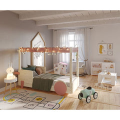 MATHY BY BOLS Canopy Kids Bed Discovery pine wood 90x190cm