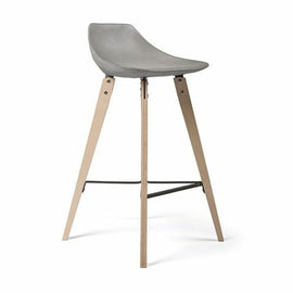 LYON BETON Bar Stool Hauteville counter Chair version with plywood feet