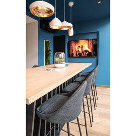 ZAGO Bar Stool Maya metal legs velvet 65cm