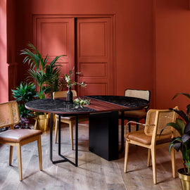 RED EDITION Chair Cane Without Armrest Vanilla Leather